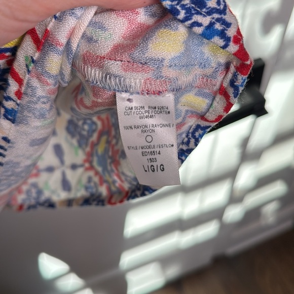 Johnny Was Geometric Open Sleeve Shift Dress - M - Picture 4 of 5